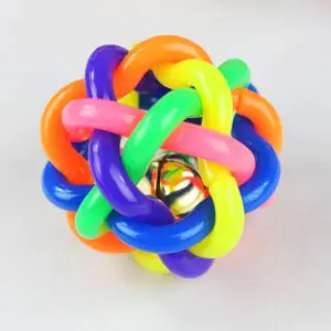 Ball Bite Resistant Rainbow Color Rubber Material Exercise Equipment Toy