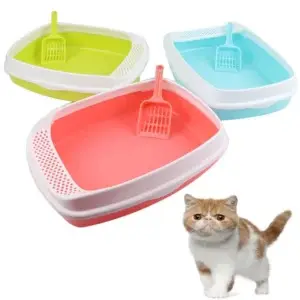 Imported Litter Tray with Side Stainer scoop