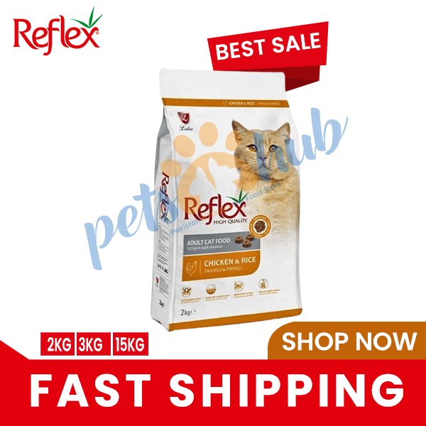Reflex Adult Cat Food Chicken and Rice 2kg 3kg 15kg Petshub.pk