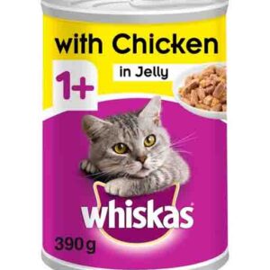 Whiskas Chicken Jelly Cat Food Tin 390gm
