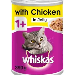Whiskas Chicken Jelly Cat Food Tin 390gm