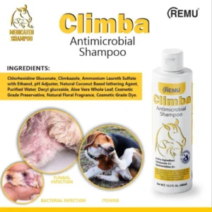 Remu - Climba Antimicrobial Medicated Shampoo for Cats and Dogs