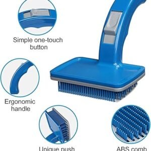 Alternative view of Button Blue Brush For Cats and Dogs