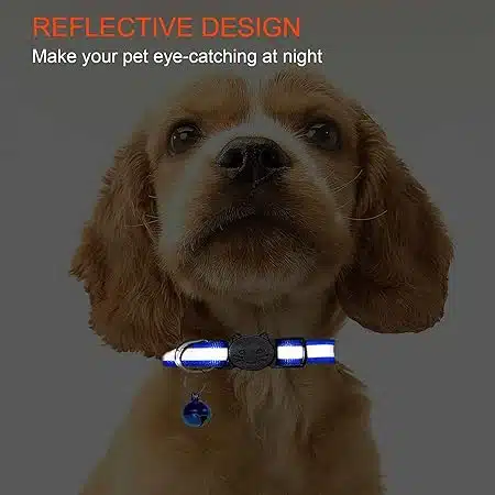Pet Reflective Collar With Bell For Small Dog