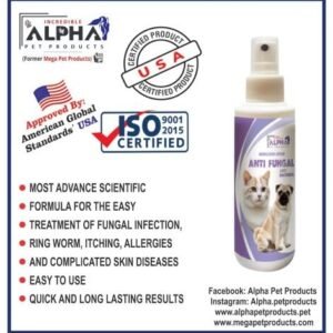 Alpha Anti Bacterial & Fungal Spray For Cats and Dogs