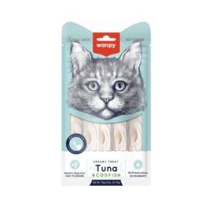 Wanpy Creamy Lickable Treat for Cat – Tuna and Codfish