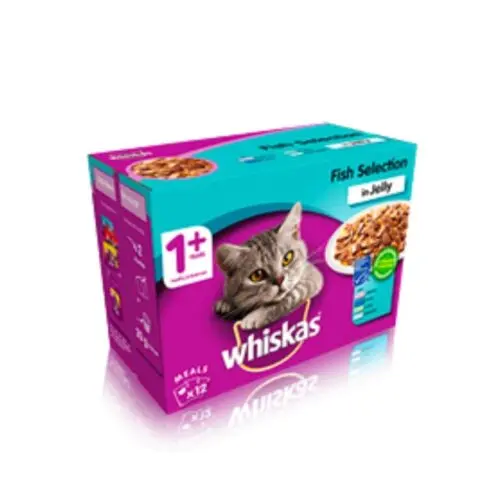 Whiskas 1+ Pouches Fish Selection In Jelly