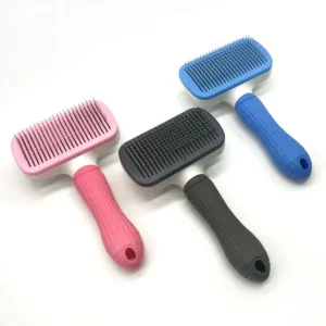 Pet Grooming Tool Self Cleaning Slicker Brush For Dogs And Cats