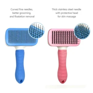 Pet Grooming Tool Self Cleaning Slicker Brush For Dogs And Cats