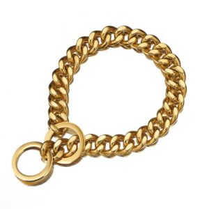 Gold PLated Choke Chain Necklace For Dogs