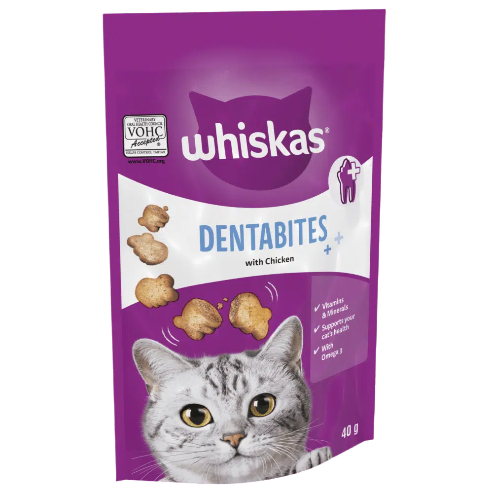 Whiskas DentaBites Cat Treats With Chicken – 40 Gram