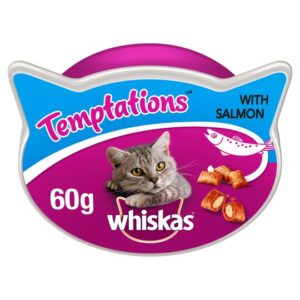 Whiskas Temptations Adult Cat Treats With Salmon - 60gm