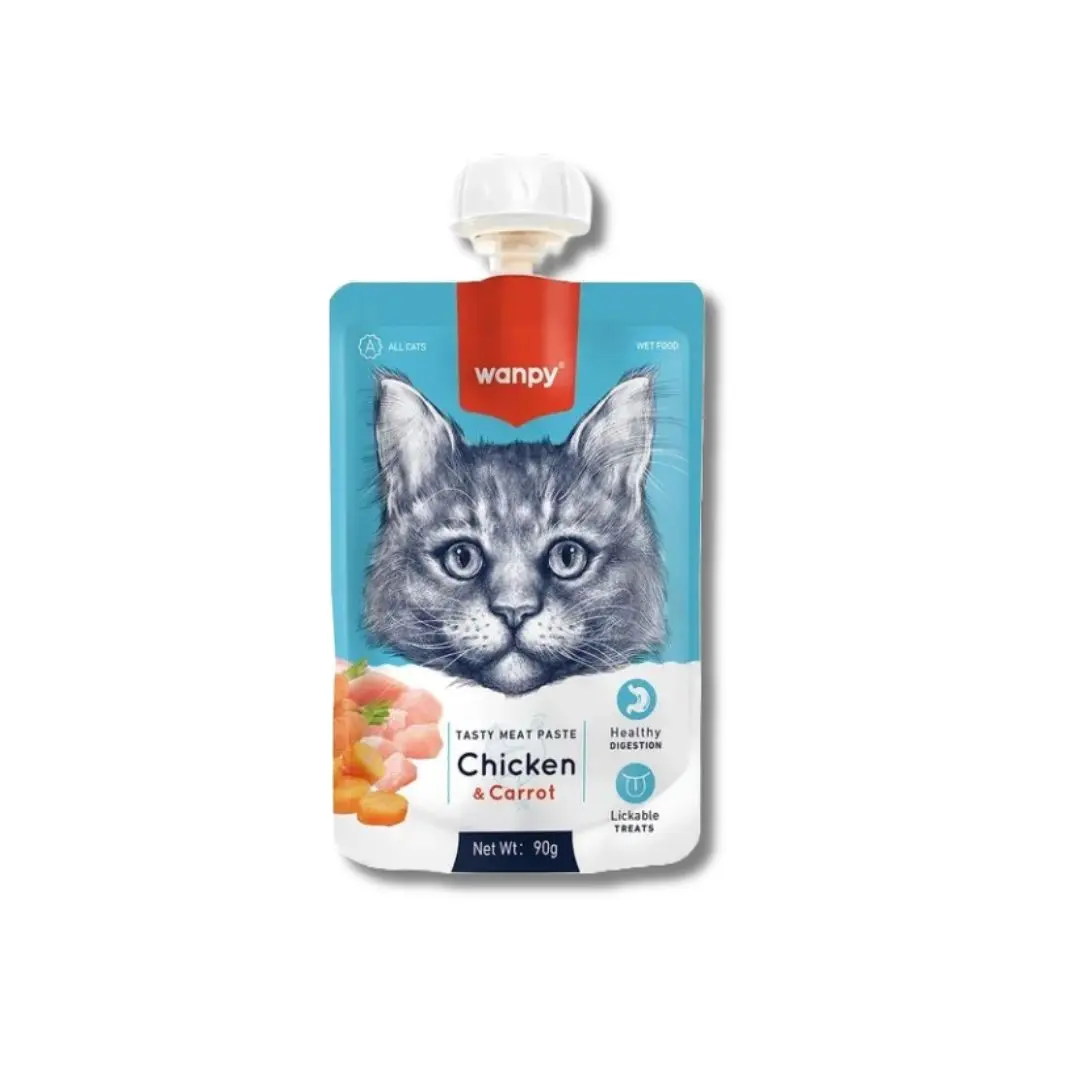 Wanpy Tasty Meat Paste Cat Treat Chicken with Carrot