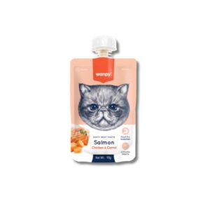 Wanpy Tasty Meat Paste Cat Treat Salmon with Chicken & Carrot