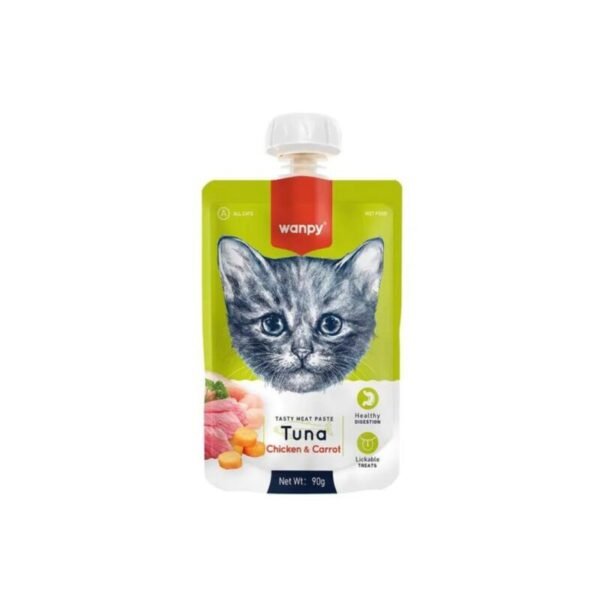 Wanpy Tasty Meat Paste Cat Treat Tuna With Chicken & Carrot