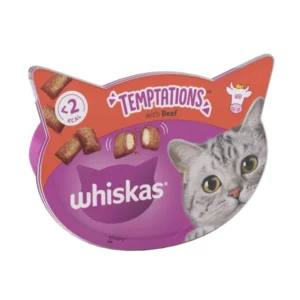 Whiskas Temptations Cat Treats With Beef - 60gm