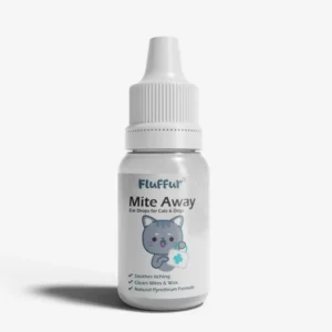 Fluffur Mite Away Ear Mite Drops for Cats & Dogs
