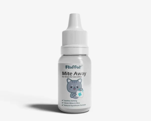 Fluffur Mite Away Ear Mite Drops for Cats & Dogs
