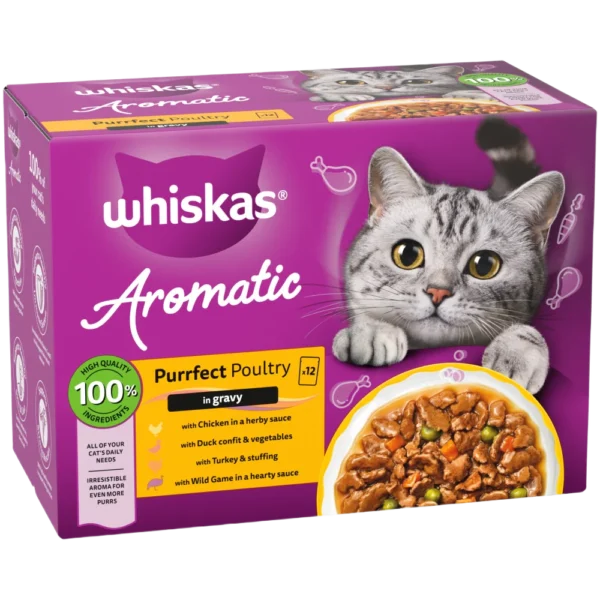 Whiskas Aromatic Selection Purrfect Poultry In Gravy Pouches
