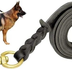 Alternative view of German Shepherd Leather Leash for Shows and Rings