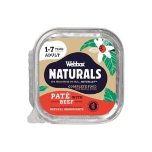 Webbox Naturals, Beef Pate Wet Food for Adult Dogs
