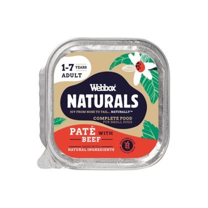 Webbox Naturals, Beef Pate Wet Food for Adult Dogs