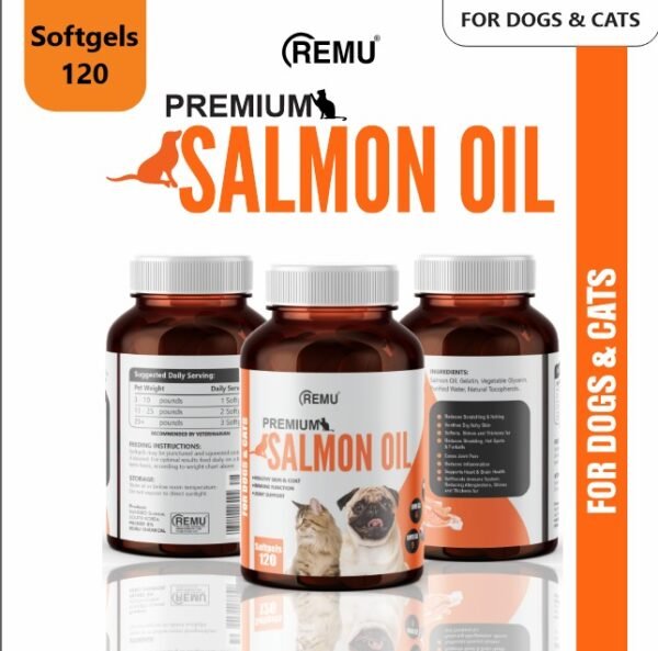 Remu Salmon Oil Supplements For Cats And Dogs – 120 Ml