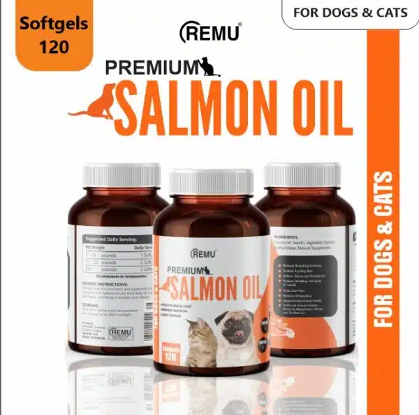 Remu Salmon Oil Supplements For Cats And Dogs โ 120 Ml