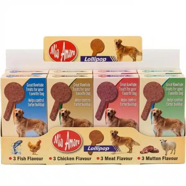 Mio Amore Raw Hide Lollipop Treats For Dogs