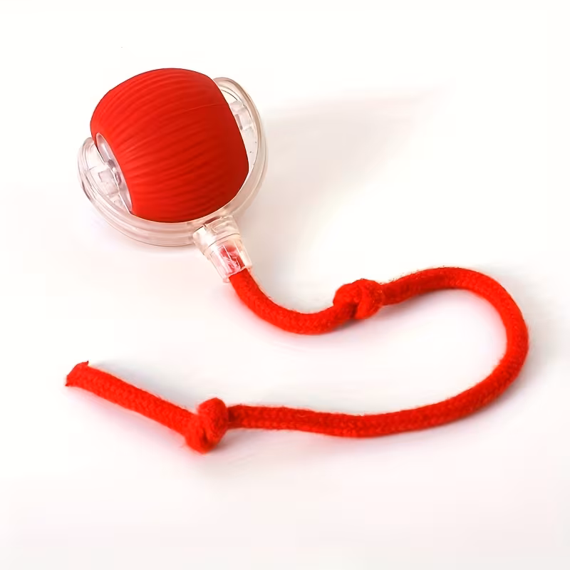 Smart Interactive Cat Toy Rolling Ball with Tail Rope