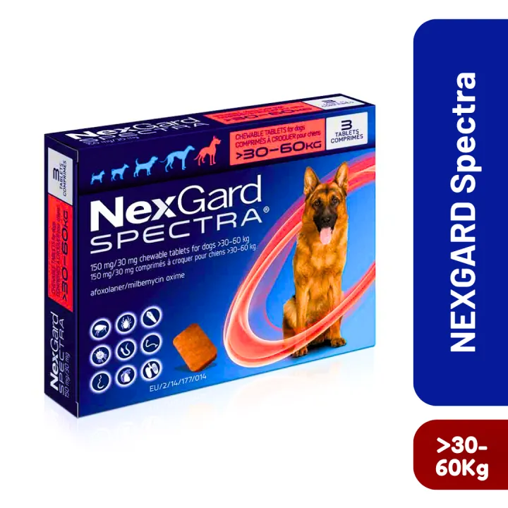 NexGard Spectra 150mg/30mg Chewable Tablets for Dogs (30-60 kg)
