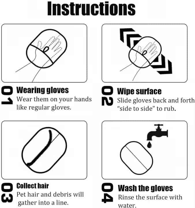 Pet Hair Removal Glove for Dogs & Cats - Image 4